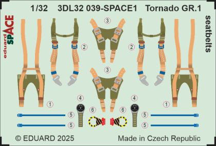 1:32 PANAVIA Tornado GR.1 - Seatbelts (for Italeri Kits)