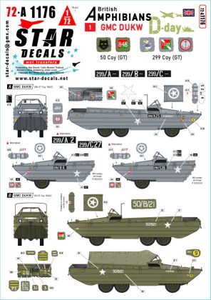 1:72 D-Day DUKW. British Amphibians # 1 - 50 Coy (GT) and 299 Coy (GT)