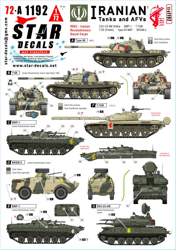 1:72 Iranian Tanks Part 2 - Iran Revolutionary Guard - IRGC