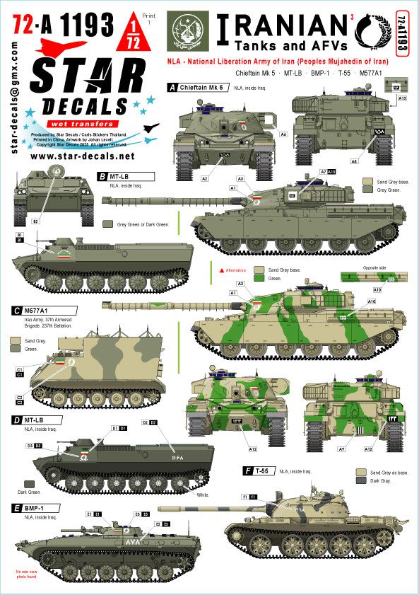 1:72 Iranian Tanks Part 3 - NLA - National Liberation Army / Mujahedin.