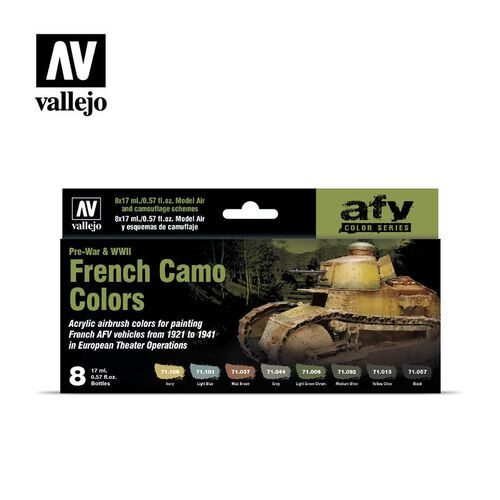 AFV Color Series - Pre-War & WWII French Camo Colors Model Air Set