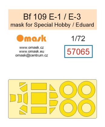 1:72 Bf 109 E-1 / E-3 mask (for Special Hobby/Eduard)