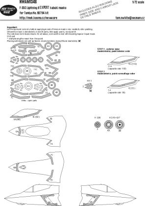 1:72 Lockheed Martin F-35 C Lightning II - EXPERT Kabuki Masks (for Tamiya Kits)