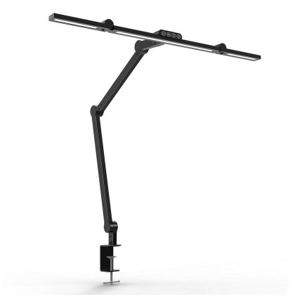 LED stolní pracovní lampa, stmívatelná, 24 W, 3000 - 6500 K-černá