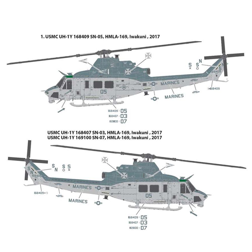 1:35 USMC UH-1Y Venom Medium Utility Helicopter