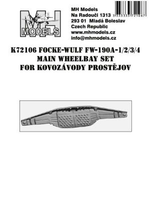 1:72 Focke-Wulf Fw-190A-1/2/3/4 Main Wheelbay Set For Kovozávody Prostějov