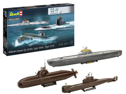 1:144 70 Years of Bundeswehr: Wilhelm Bauer / Type 206 A and Type 212 A Submarine