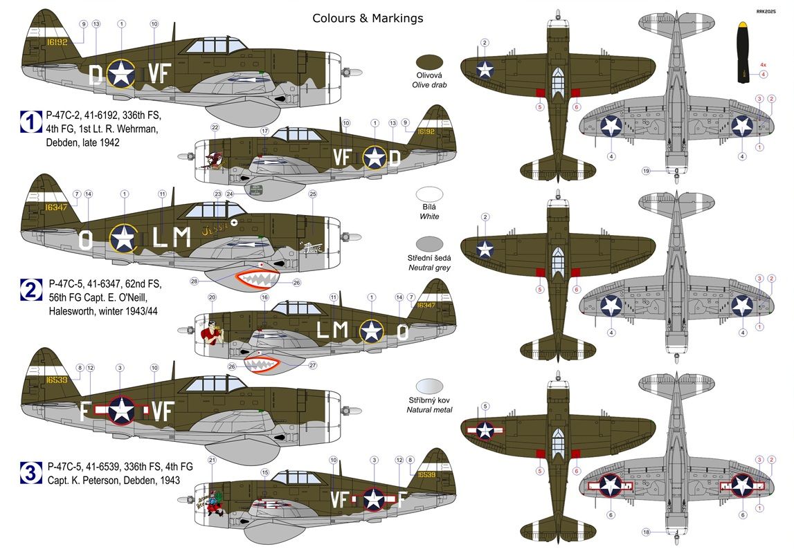 1:72 P-47C-2/5 Thunderbolt w/Ferry tank
