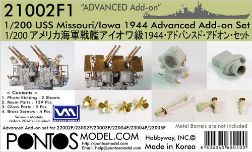 1:200 USS Missouri / USS Iowa 1944 Advanced Add-On Set (for Trumpeter)