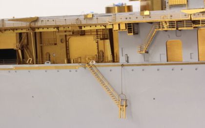 1:200 USS CV-6 Enterprise 1942 Detail Up Set Teak Tone Wooden Deck (for Trumpeter 03712)