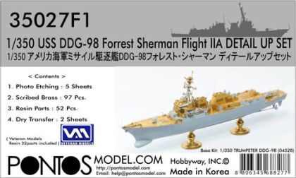 1:350 USS Forrest Sherman DDG-98 (Arleigh Burke Class Flight IIa) Detail Up Set (for Trumpeter 04528