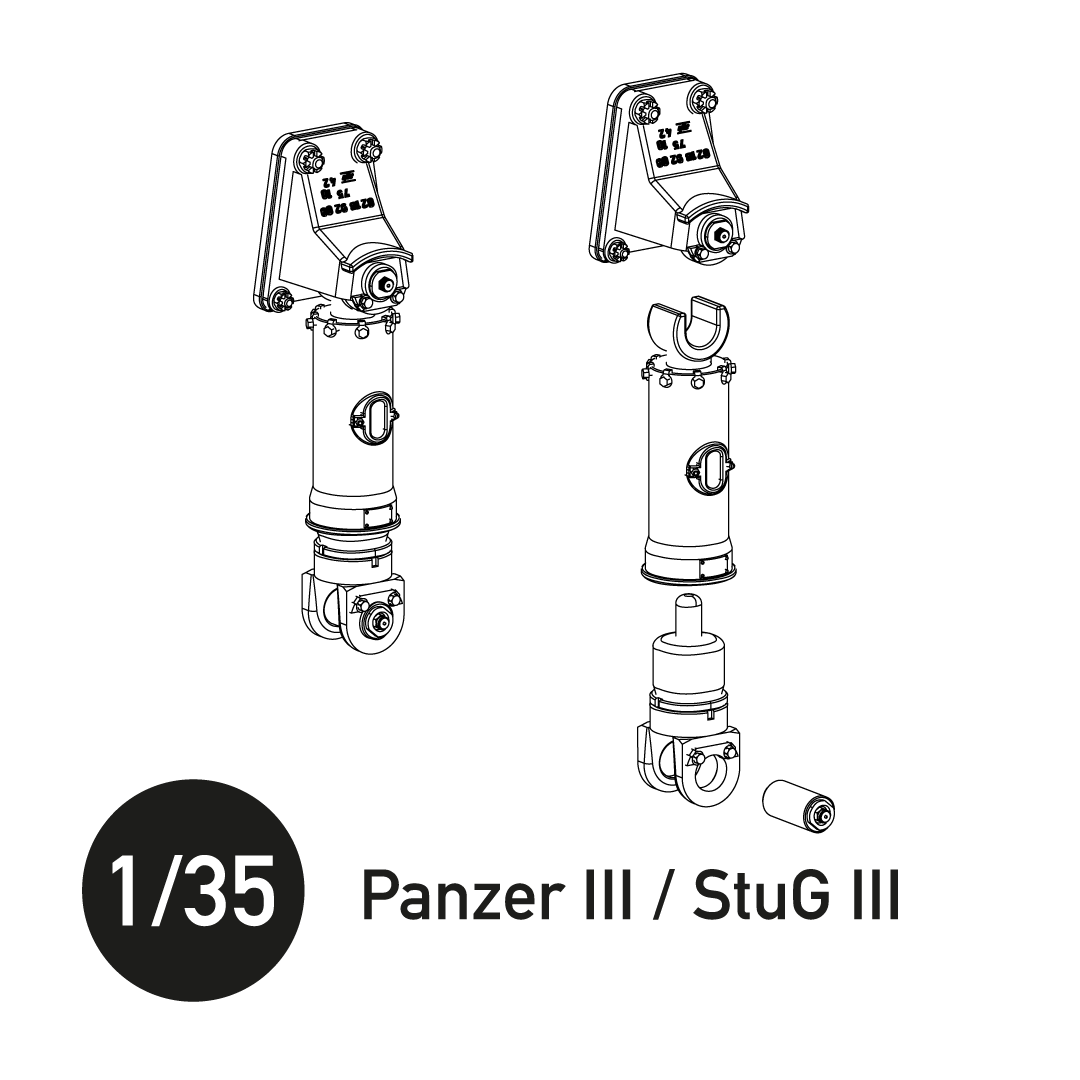 1:35 Panzer III/StuG III Shock Absorbers (Late)