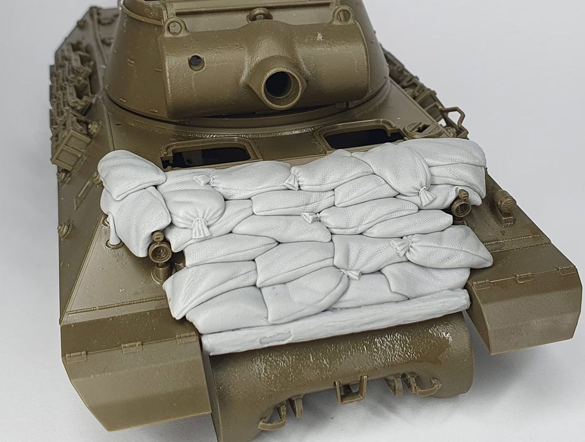 1:35 Sandbags armor for M36 Jackson (for Tamiya)