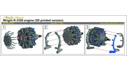 1:32 Wright R-3350 engine (3D printed version)