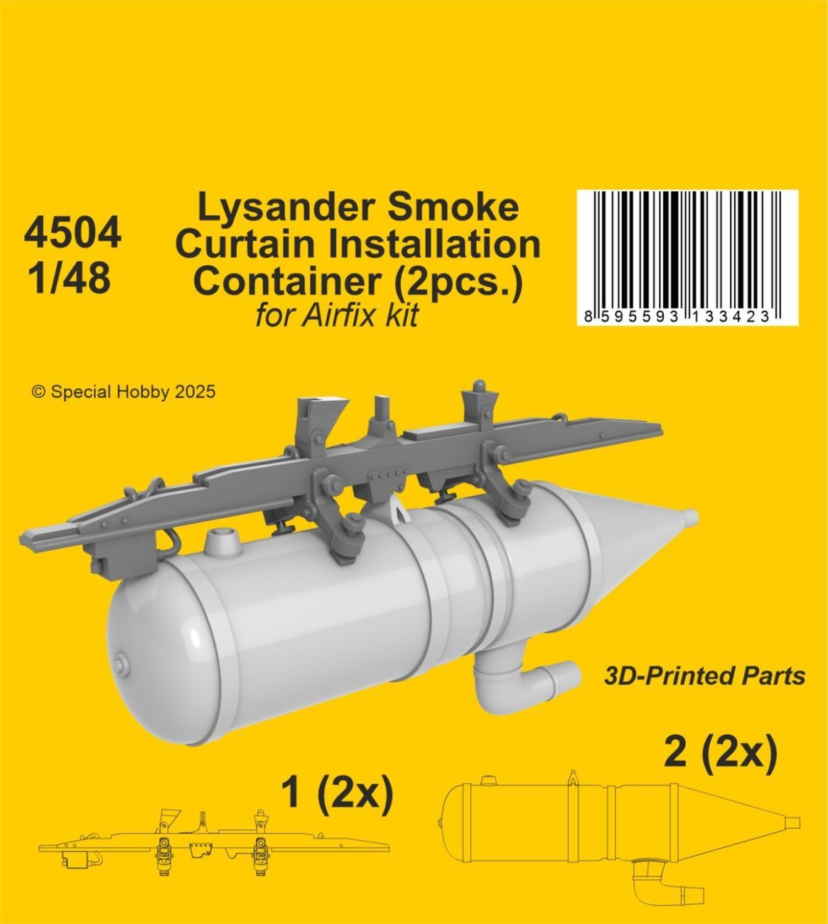 1:48 Lysander Smoke Curtain Installation Container for Airfix kit