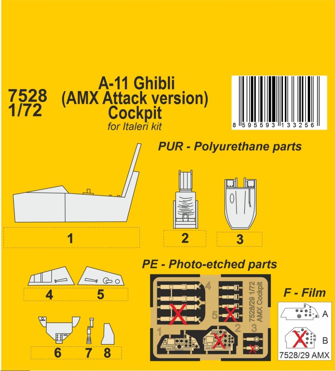 1:72 A-11 Ghibli (AMX Attack version) Cockpit