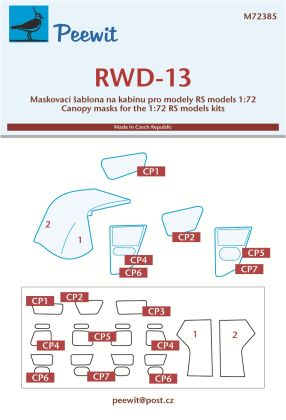 1:72 RWD-13 – Canopy Paint Masks Set (for RS Model Kits)
