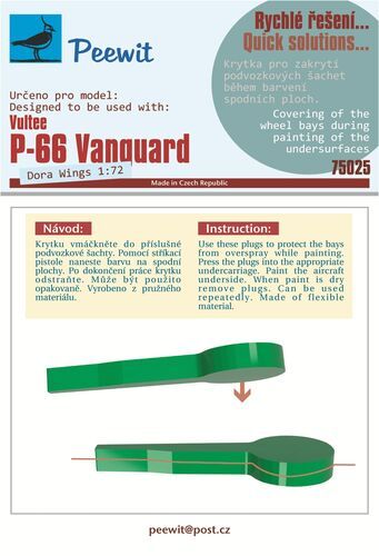 1:72 Vultee P-66 Vanguard - Undercarriage Bay Paint Covering (for Dora Wings Kits)