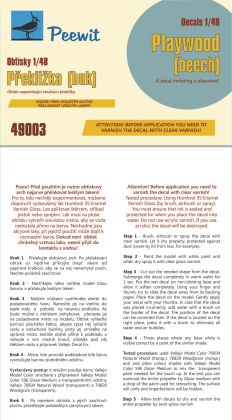 1:48 Plywood - Beech (this decal must be varnished before it is used)