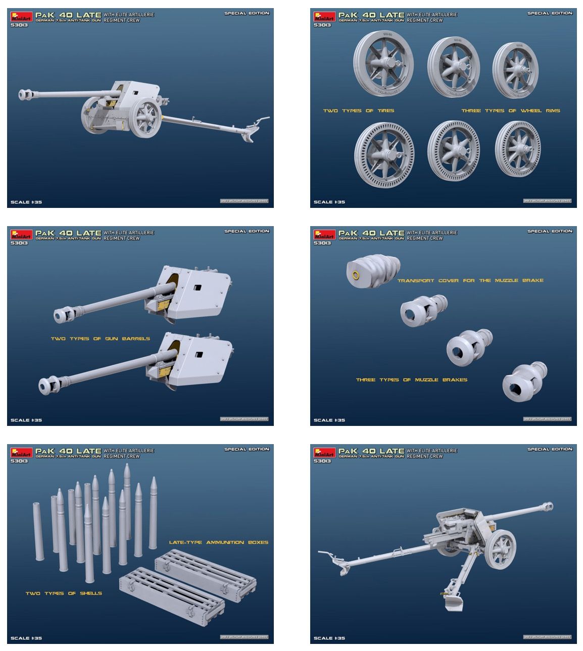 1:35 German 7.5cm PaK 40 Late w/Elite Artillerie Regiment Crew. SPECIAL EDITION