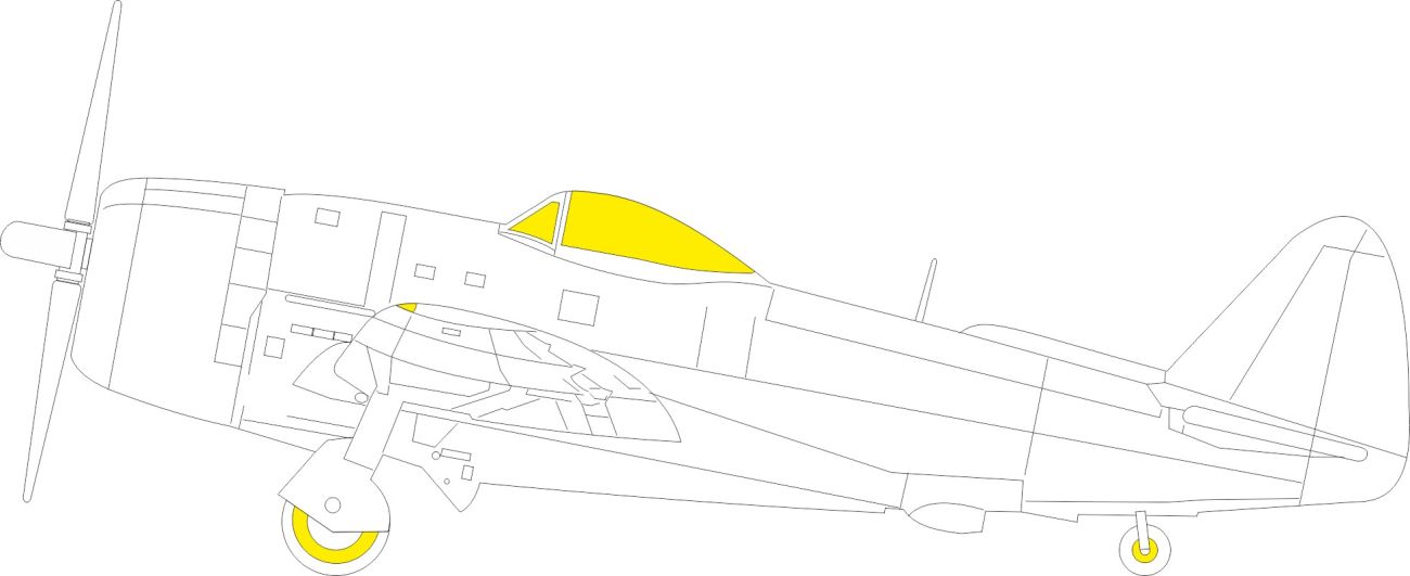 1:48 Republic P-47N Thunderbolt - TFace Mask Set for Miniart