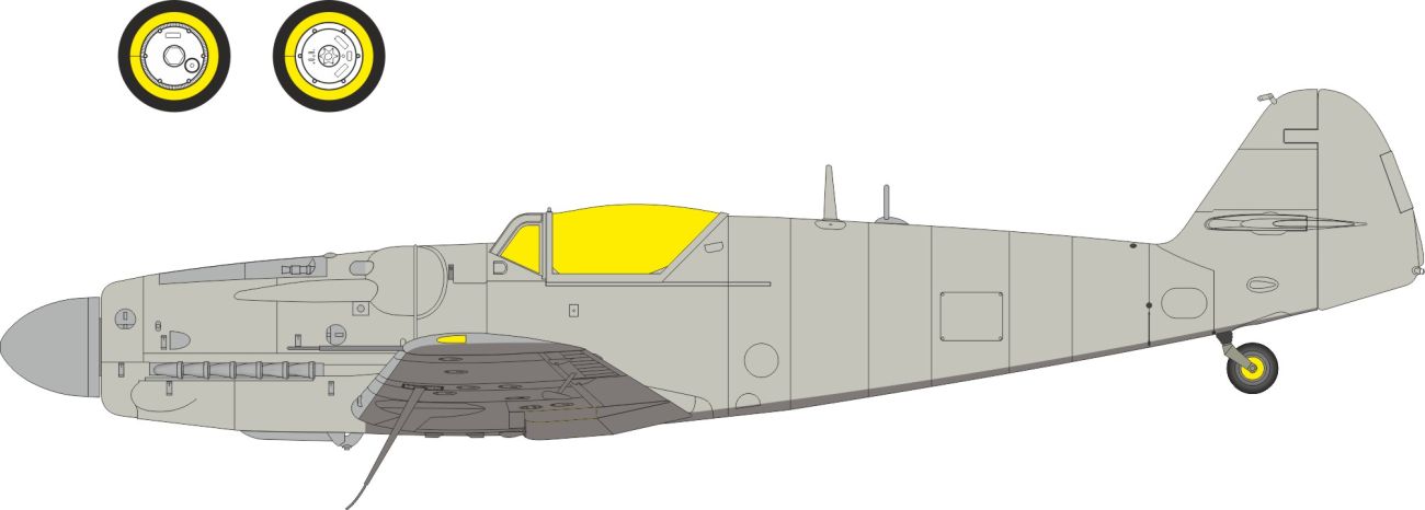 1:48 Avia S-199 Bubble Canopy - TFace Mask Set for Eduard