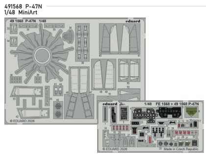 1:48 Republic P-47N Thunderbolt - PE Set for Miniart