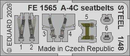 1:48 Douglas A-4C Skyhawk - Steel Seat Belts for HobbyBoss