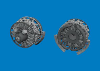 1:48 Martin B-26B/C Marauder - 3D-Printed Engines for ICM