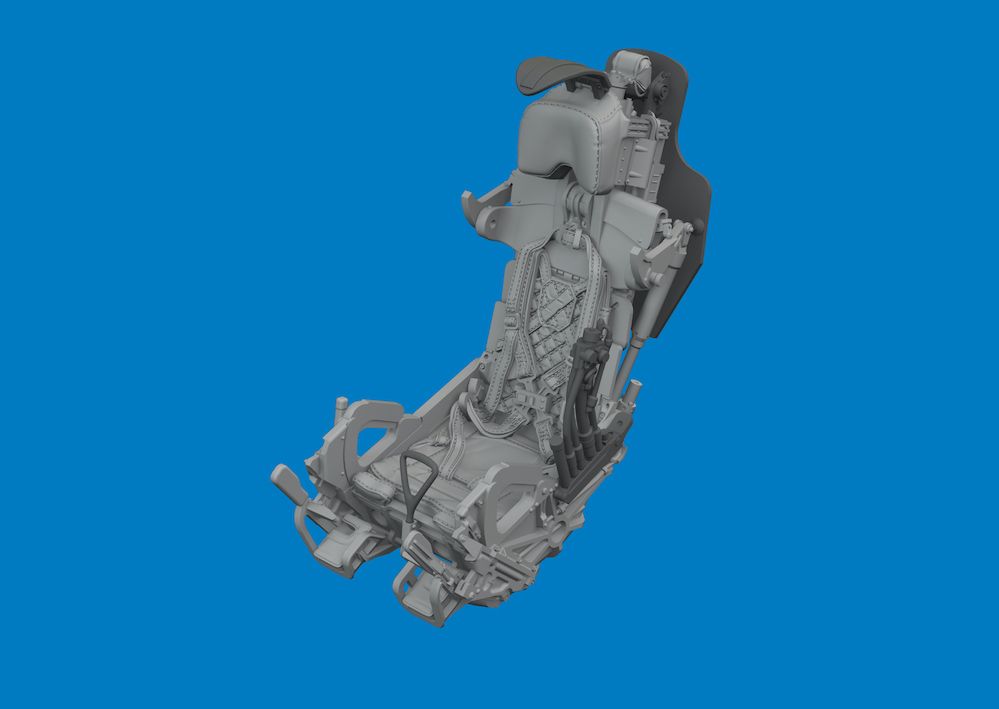 1:48 MiG-21F - 3D-Printed Ejection Seat with Integral Seat Belts for Eduard