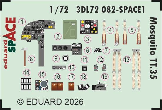 1:72  de Havilland Mosquito TT.35 - Space Set (for Airfix Kits)