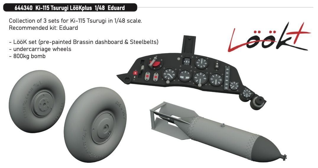 1:48  Nakajima Ki-115 Tsurugi - LööK Plus Set for Eduard