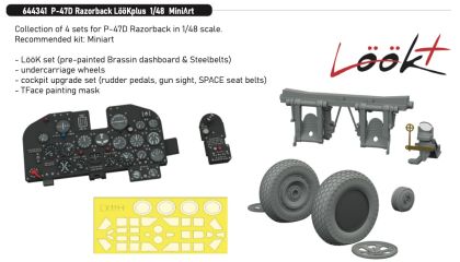 1:48 Republic P-47D Razorback - LööK Plus Set for Miniart