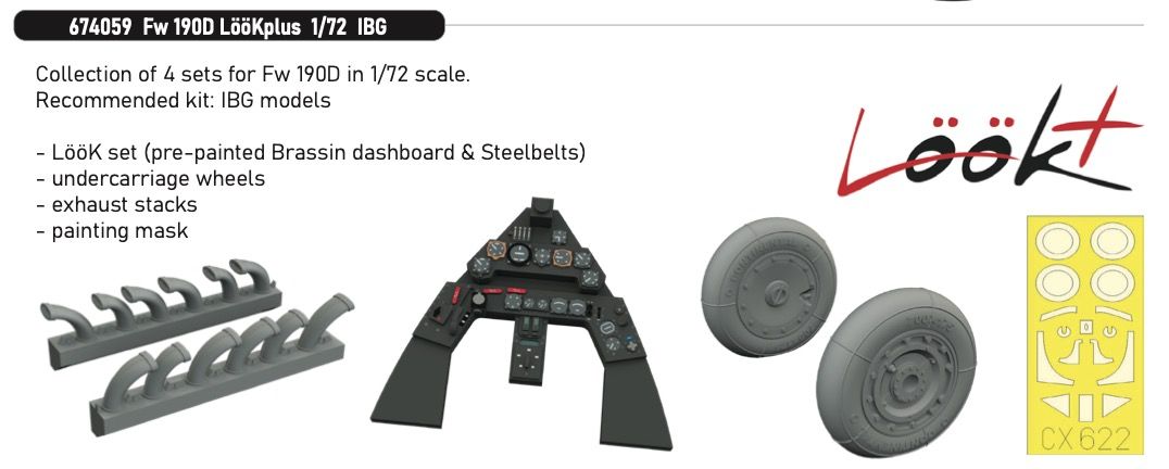 1:72 Focke Wulf Fw-190 D - LööK Plus Set for IBG Models kits