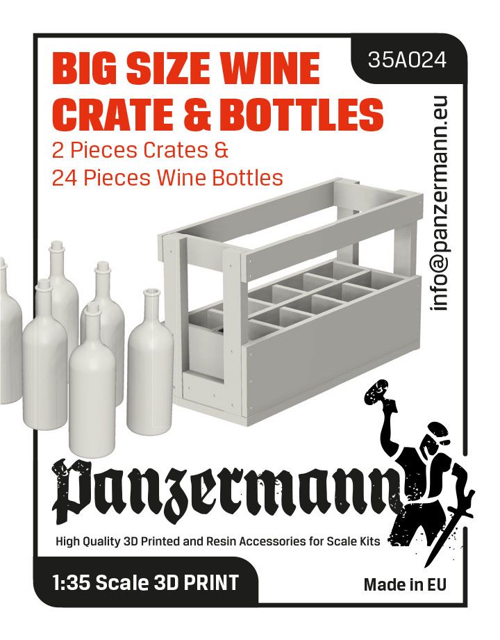 1:35 Big size wine crate & bottles