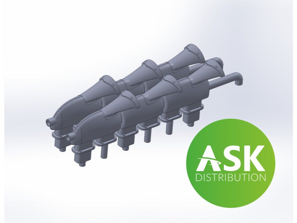 1:72 Spitfire Mk Shrouded Fishtail Exhausts for Eduard kit