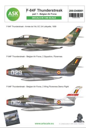 1:48 F-84F Thunderstreak Decal Part 1 - Belgian Air Force