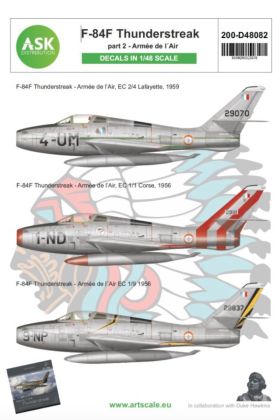 1:48 F-84F Thunderstreak Decal Part 2 - Armee de l'Air