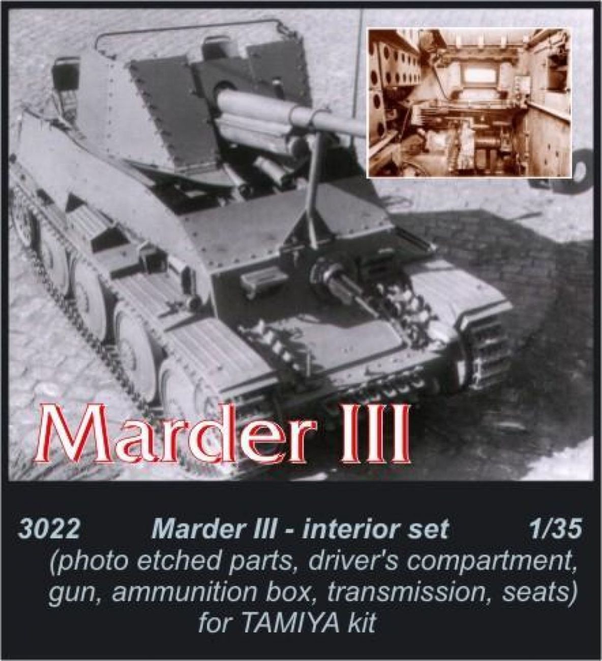 1:35 Marder III - interior set for TAM