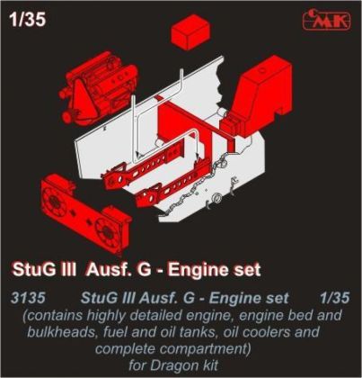 1:35 StuG III Ausf.G - Engine set for Drag. Kit