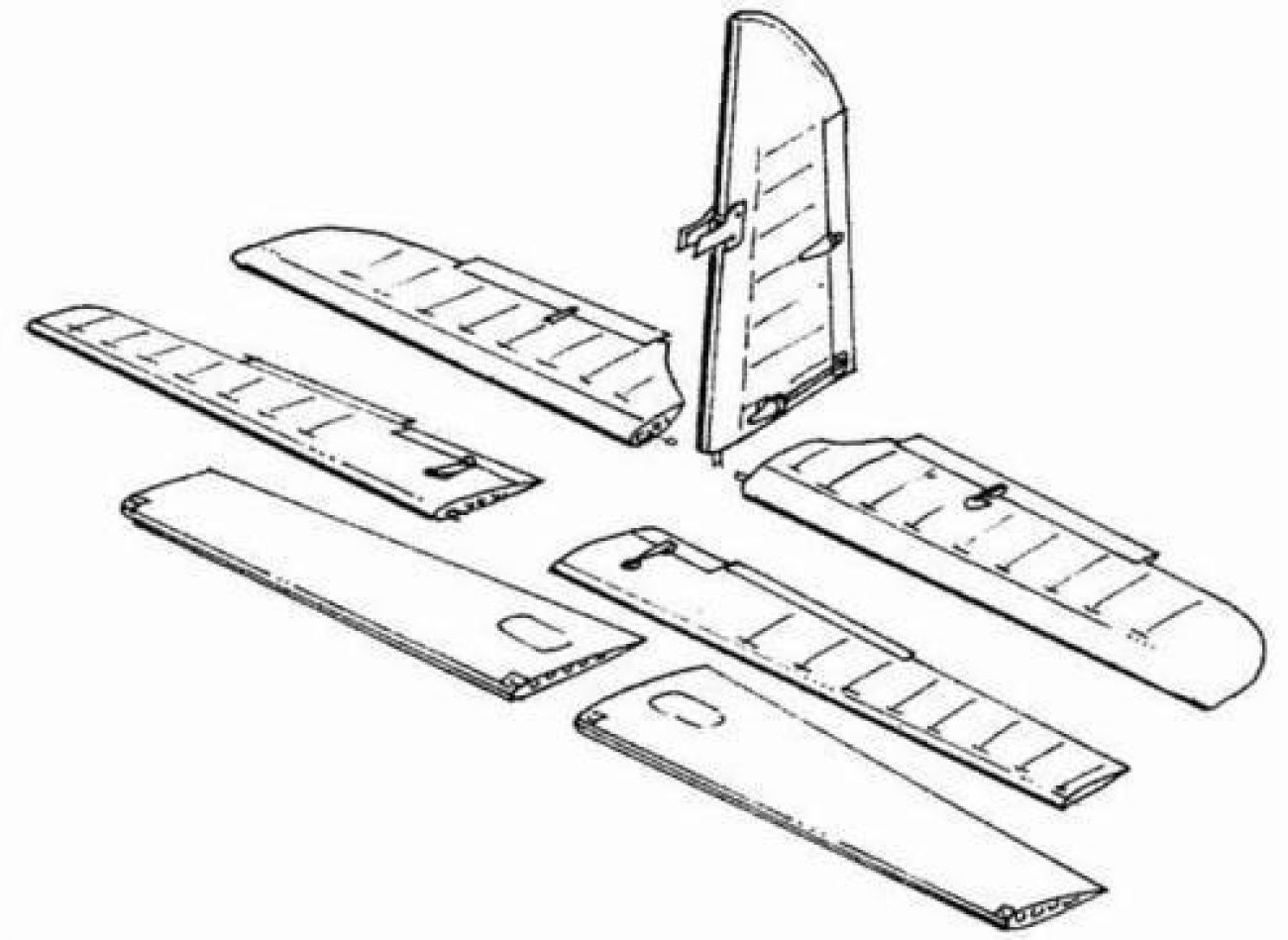 1:48 Me 410 B - control surfaces set for REV - MON