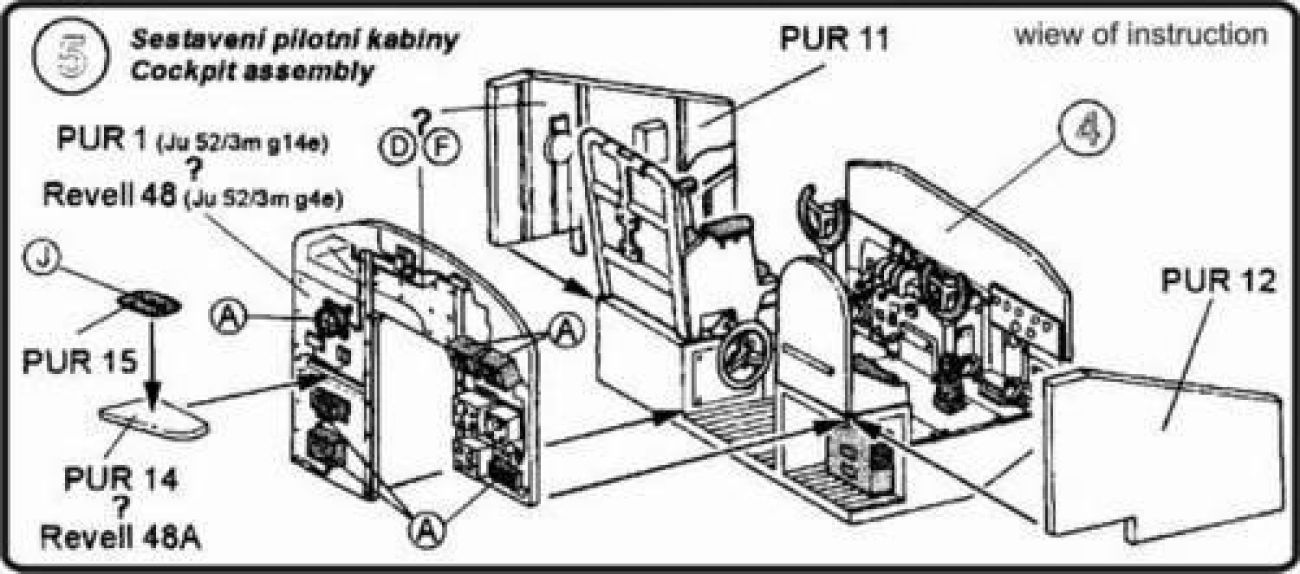 1:48 Ju 52/3m - interior set for REV/MON