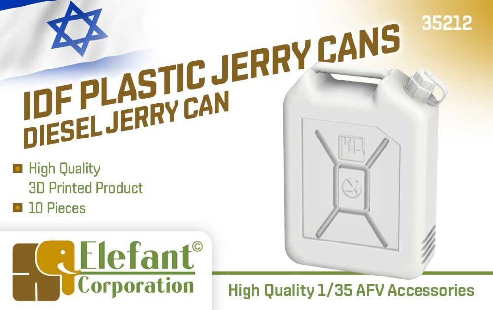 1:35 IDF plastic jerry cans - diesel, 10 pcs.