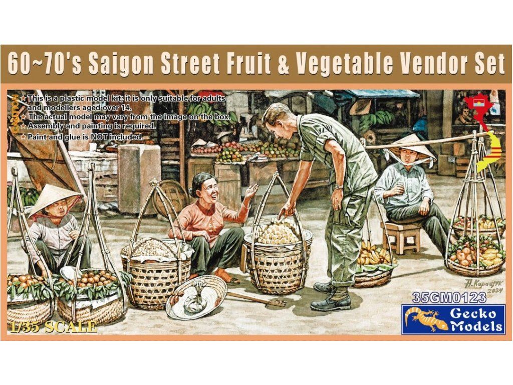1:35 60's-70's Saigon Greengrocer Figure Set