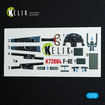 1:72 F-8E Crusader - interior 3D decals for Academy kit