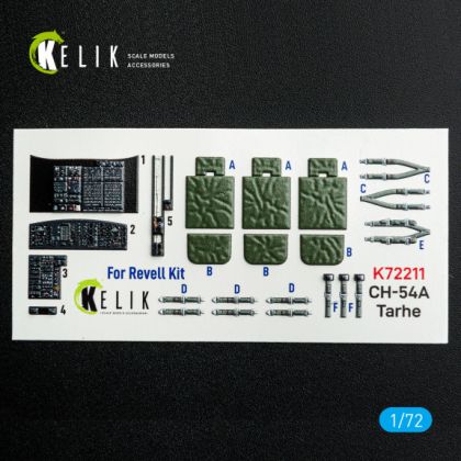 1:72 CH-54A Tarhe - interior 3D decals for Revell kit