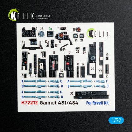 1:72 Gannet AS1/AS4 - interior 3D decals for Revell kit