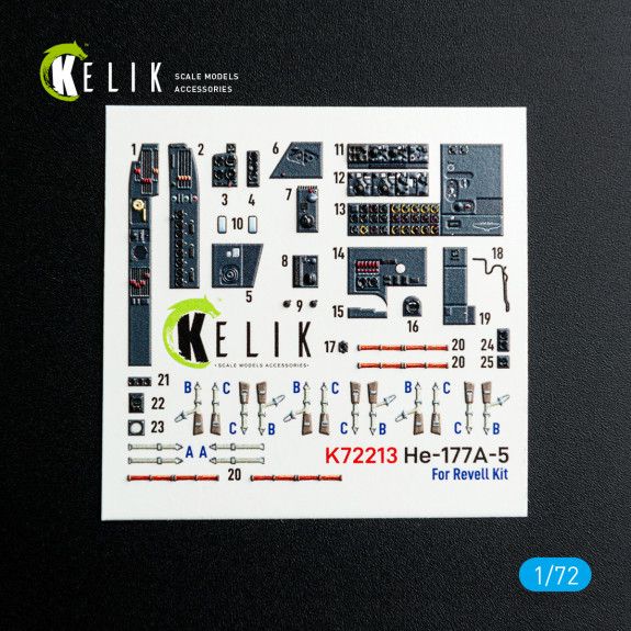 1:72 He-177A-5 - interior 3D decals for Revell kit