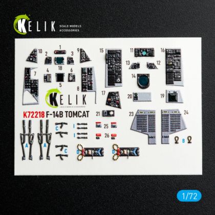 1:72 F-14B Tomcat - interior 3D decals for HobbyBoss kit