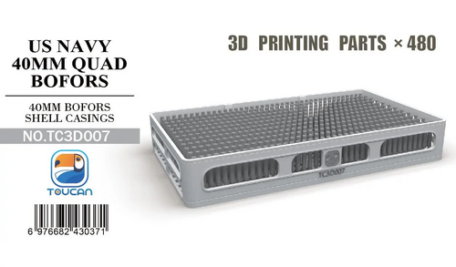 1:35 US Navy WWII 40 mm Quad Bofors - Shell Casings (480 pcs / 3D-Printed)